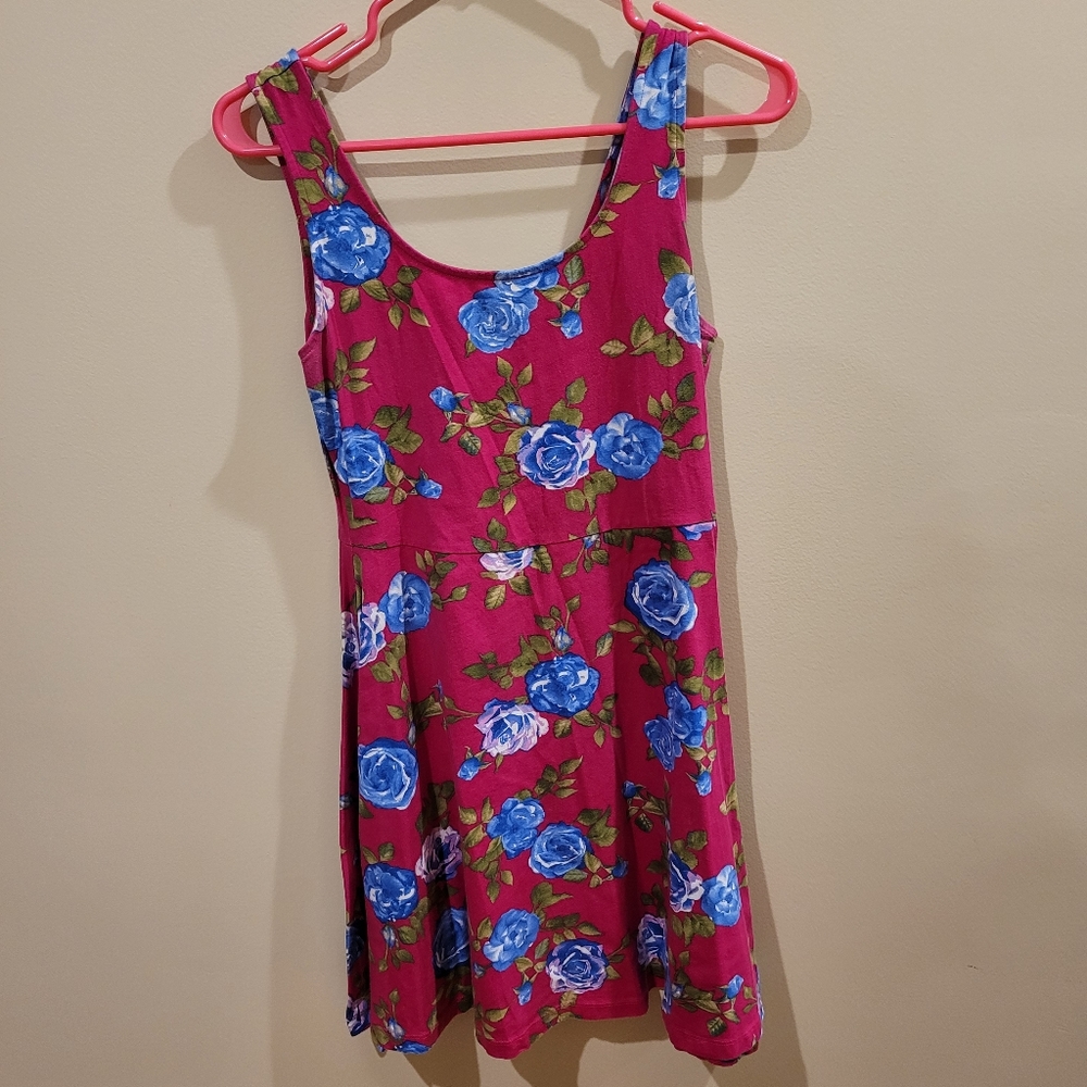 Pink and blue Forever 21 floral dress
